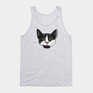 Funny Cat Face (Small Design) Tank Top